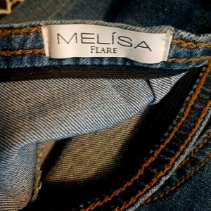 sofia by sofia vergara Dark Blue Flare Jeans with Contrast Stitching